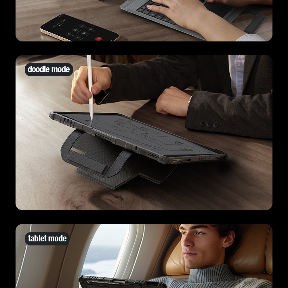 Nillkin trackpad detachable keyboard tablet case hand-held tablet cover with camera protection for apple Pro 12.9 2020/2021/2022