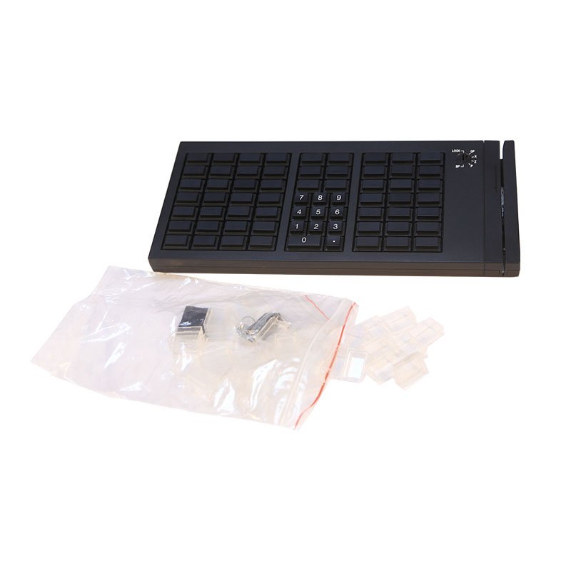 LIF KB66C Professional Mini USB Wired POS Switch Keyboard Programmable with Magnetic Card Reader