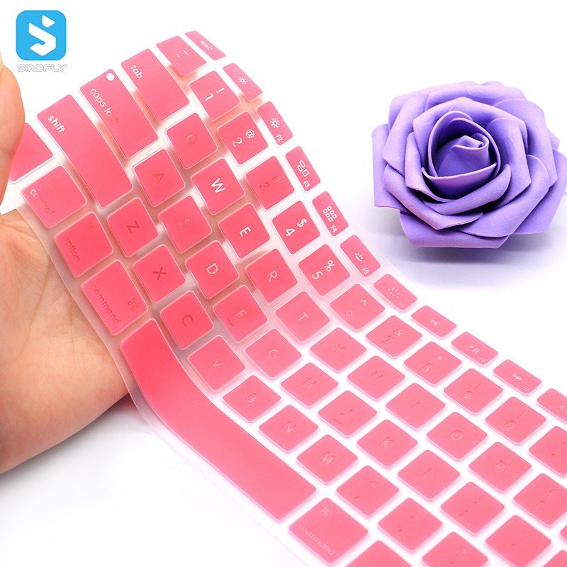 Silicone Keyboard Cover Protector Skin for Macbook Pro MAC 13 15 Air 13 Soft keyboard stickers 12 Colors