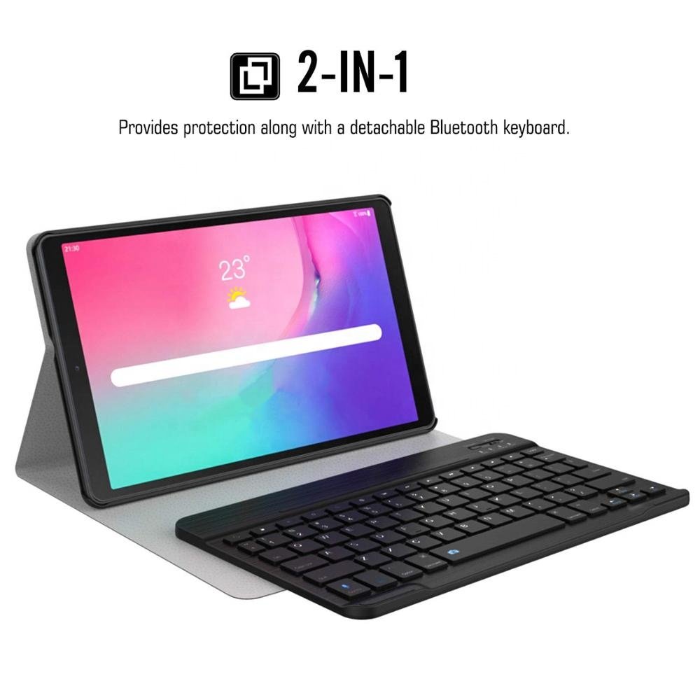 MoKo PU Leather Stand Cover Keyboard Case Removable Wireless Keyboard for Samsung Galaxy Tab A 10.1 2019