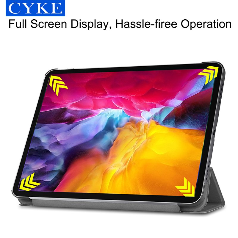 CYKE PU Leather Shockproof with Auto Wake Function Case Smart Cover for New iPad pro 11 2021 2020 2018
