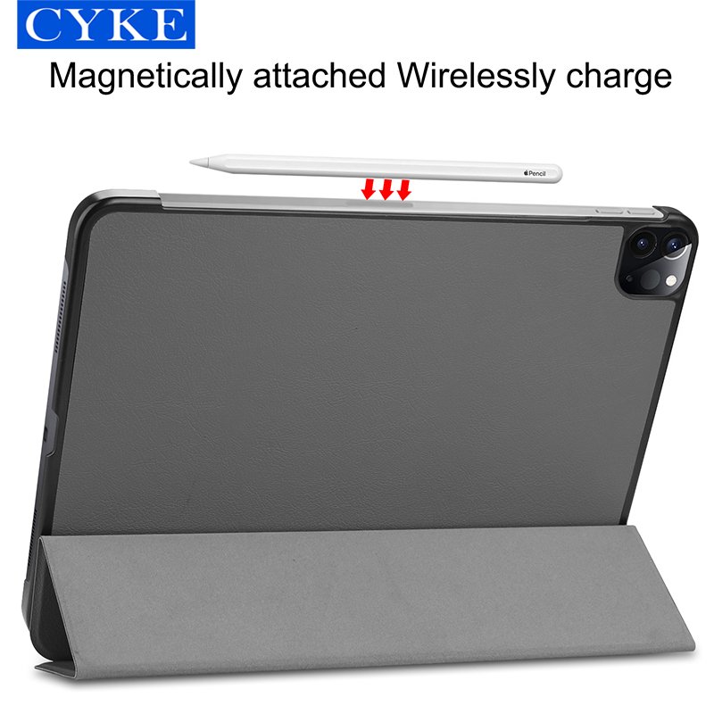 CYKE PU Leather Shockproof with Auto Wake Function Case Smart Cover for New iPad pro 11 2021 2020 2018