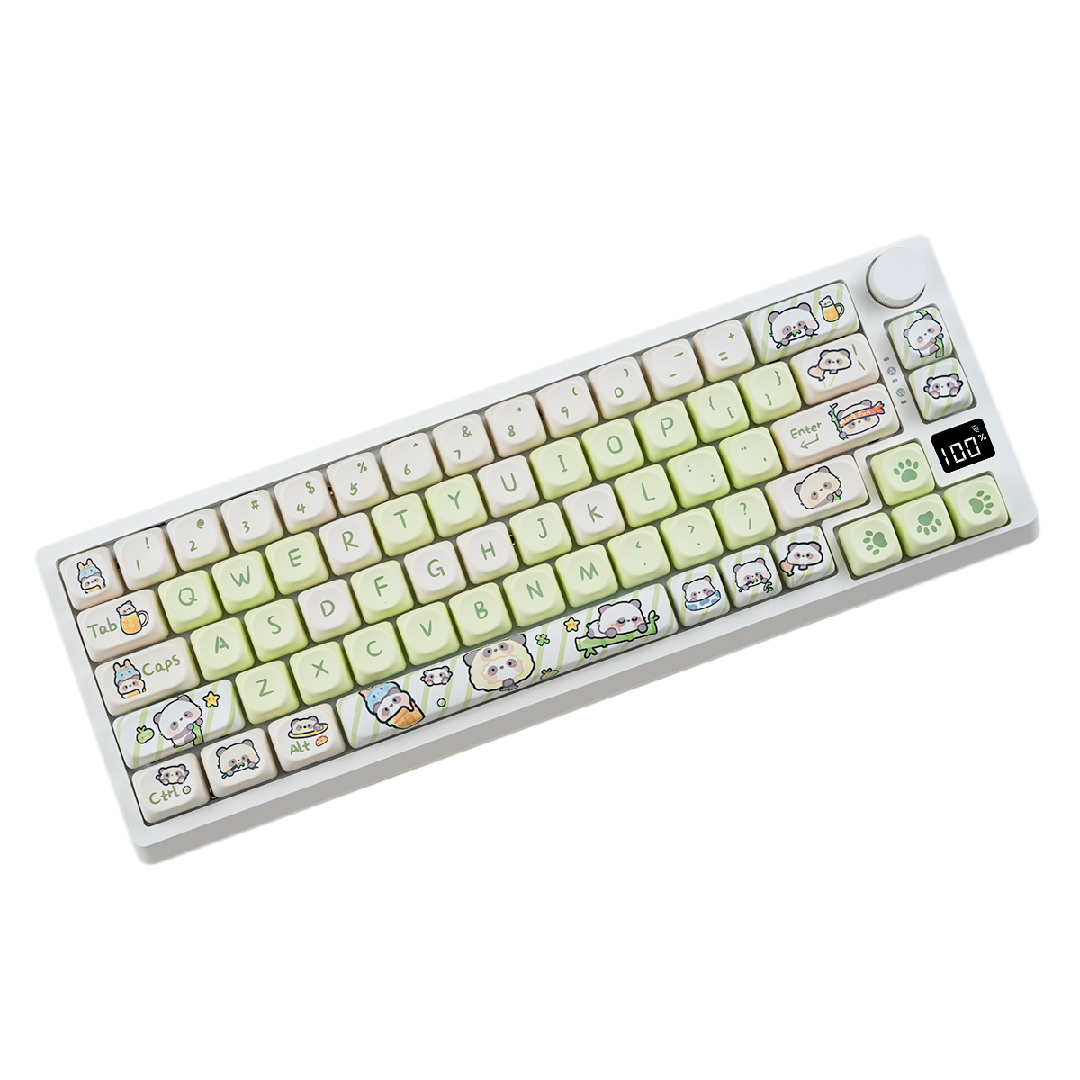 MATHEW TECH MK67 Pro Mechanical Keyboard 67 keys RGB Gaming Keyboard PBT Keycap Wireless DIY Hot Swap Keyboard Cute Design