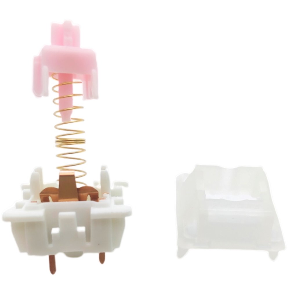 Tecsee Free samples Linear UPE Stem Nylon Housing Switches 63.5g Gold Spring Lubed Linear Custom Mechanical Keyboard Switches