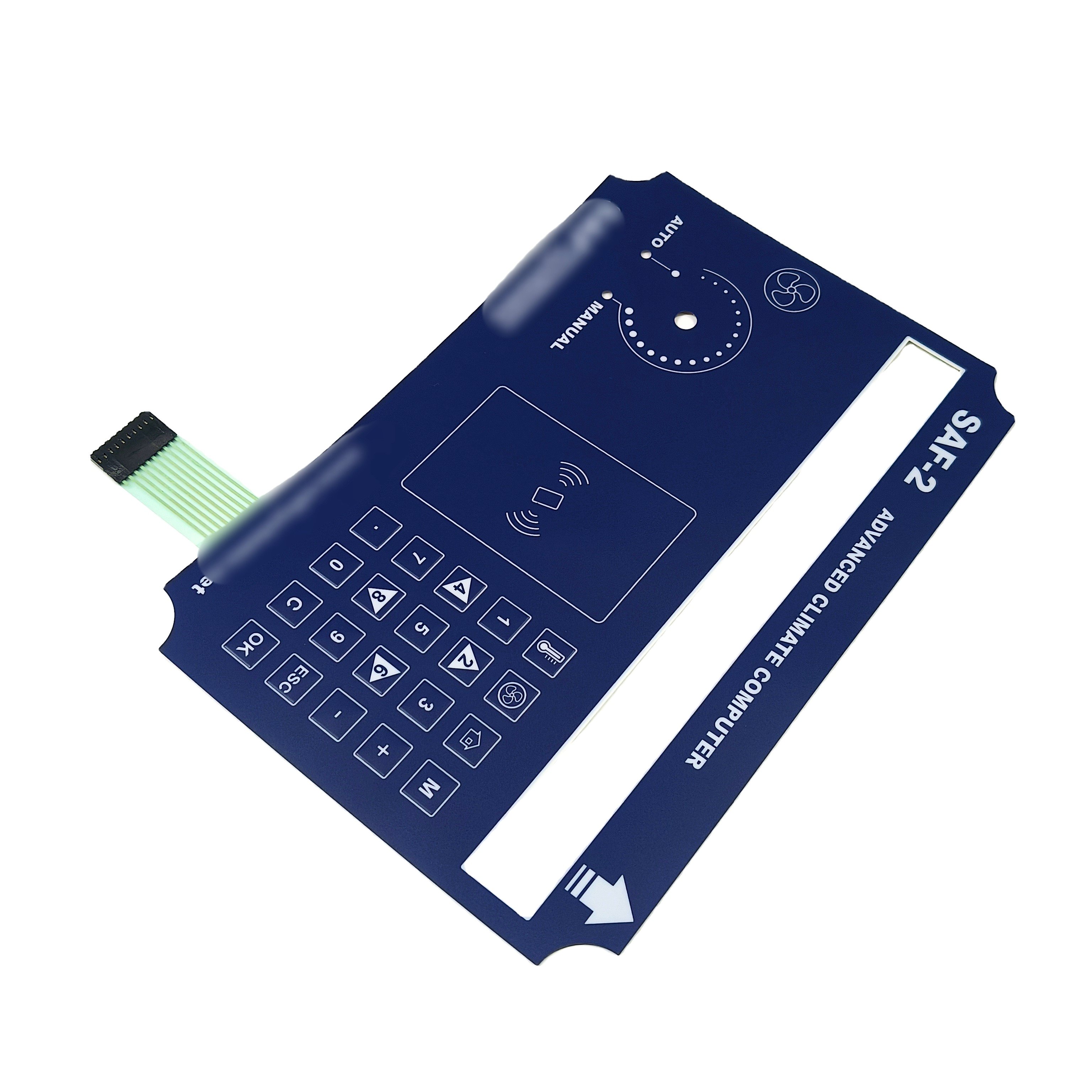 Factory Customize Manufacturer Embossed Button Membrane Switch Keypad Panel Keyboard Adhesive for Remote Controller Application