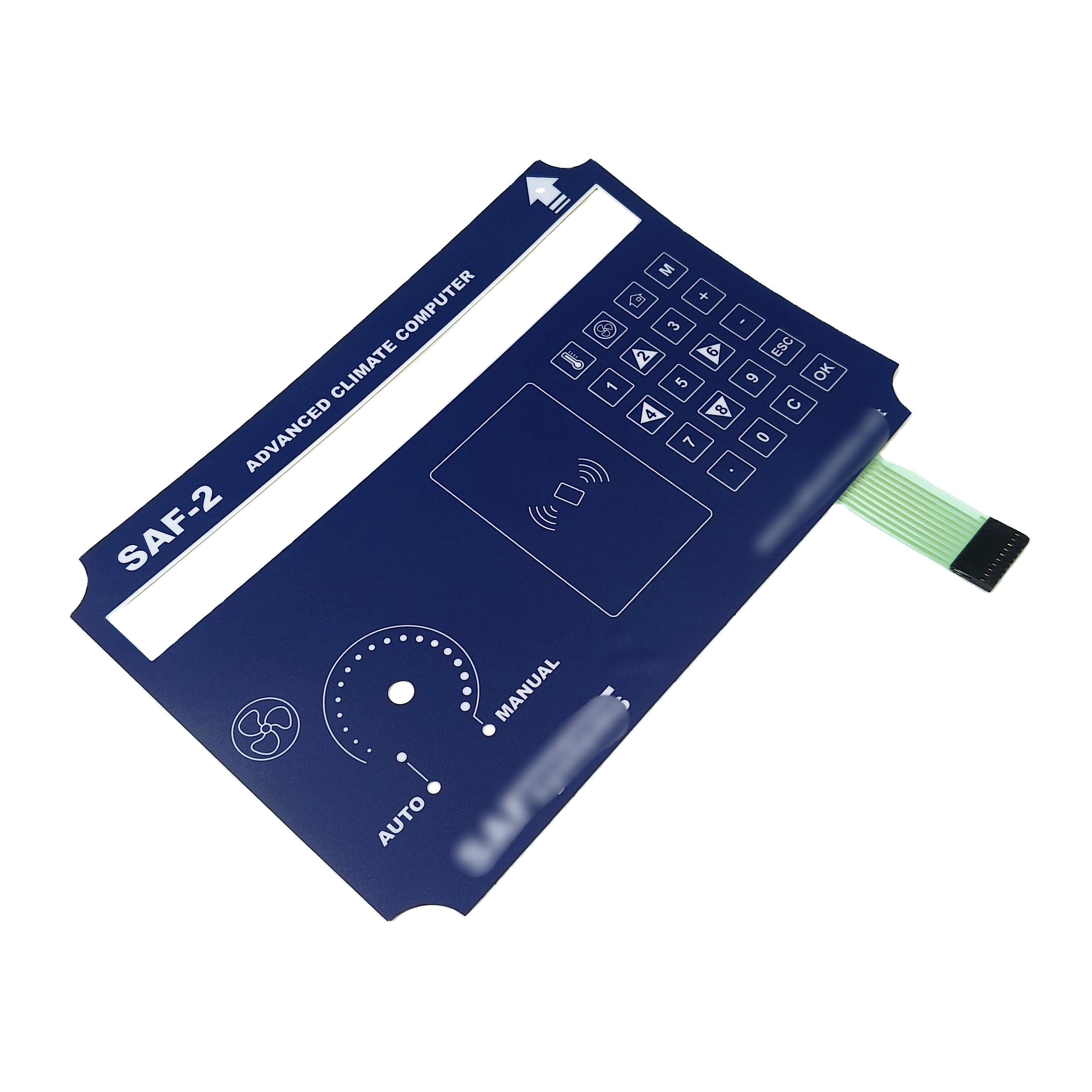 Factory Customize Manufacturer Embossed Button Membrane Switch Keypad Panel Keyboard Adhesive for Remote Controller Application