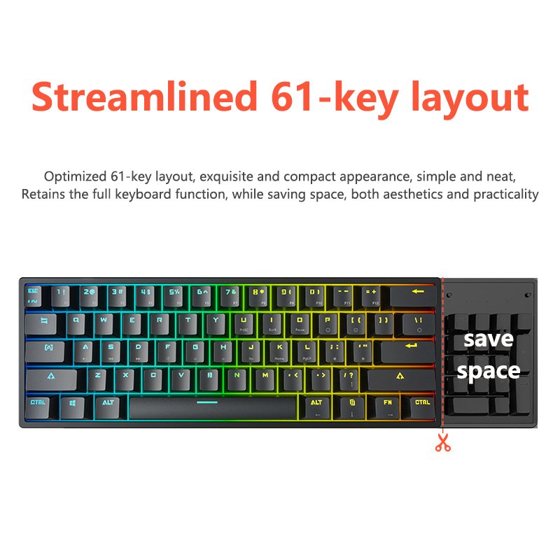 E-sports Wired Mechanical Keyboard TYPE-C Hot-swappable DIY Switch Switch Mechanical Gaming Keyboard Green Usb OEM Keyboard
