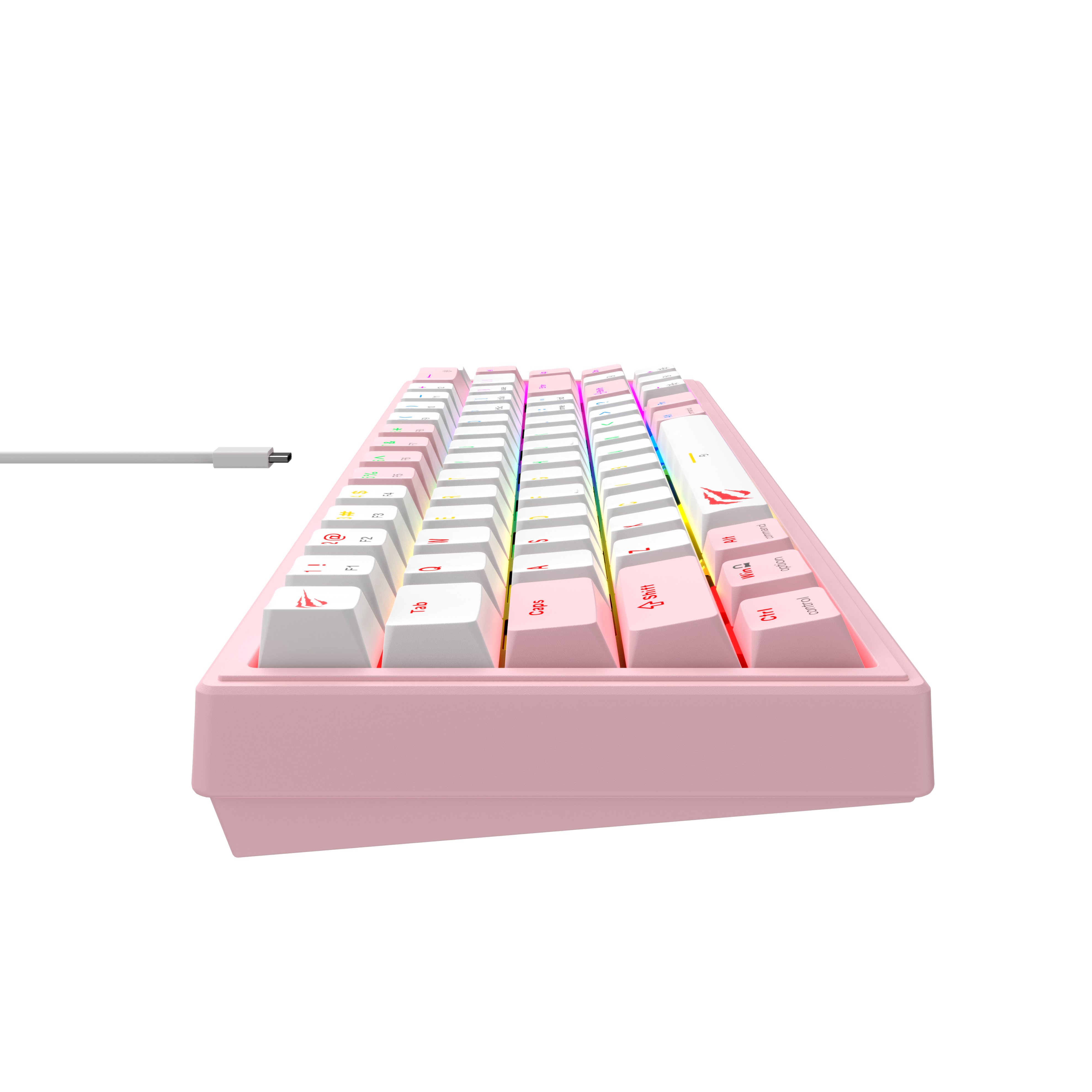 Havit KB874L Professional 67 Keys Blue Switch Wired Mechanical Hot Swap USB Backlit RGB Mechanical Gaming Keyboard