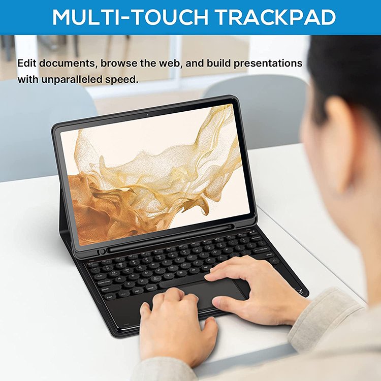 Keyboard Case For Samsung Galaxty Tab S9 Plus 12.4 Inch SM X810 Cover With Keyboard For Tab S9 FE Plus X610 Keyboard Case