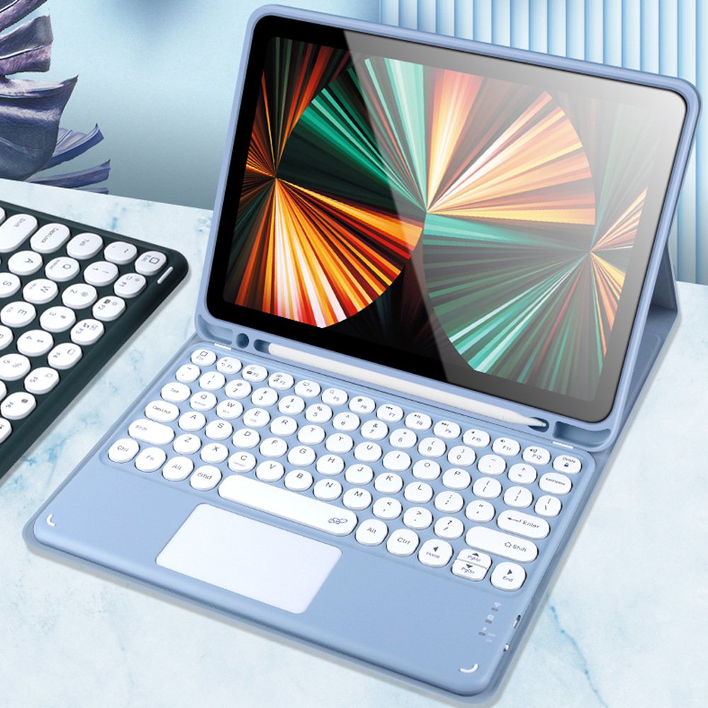 For 2021 iPad Mini 6 8.3 Inch Shockproof Rugged Leather Case with Skin Pattern Backlight Keyboard Tablet Covers & Cases