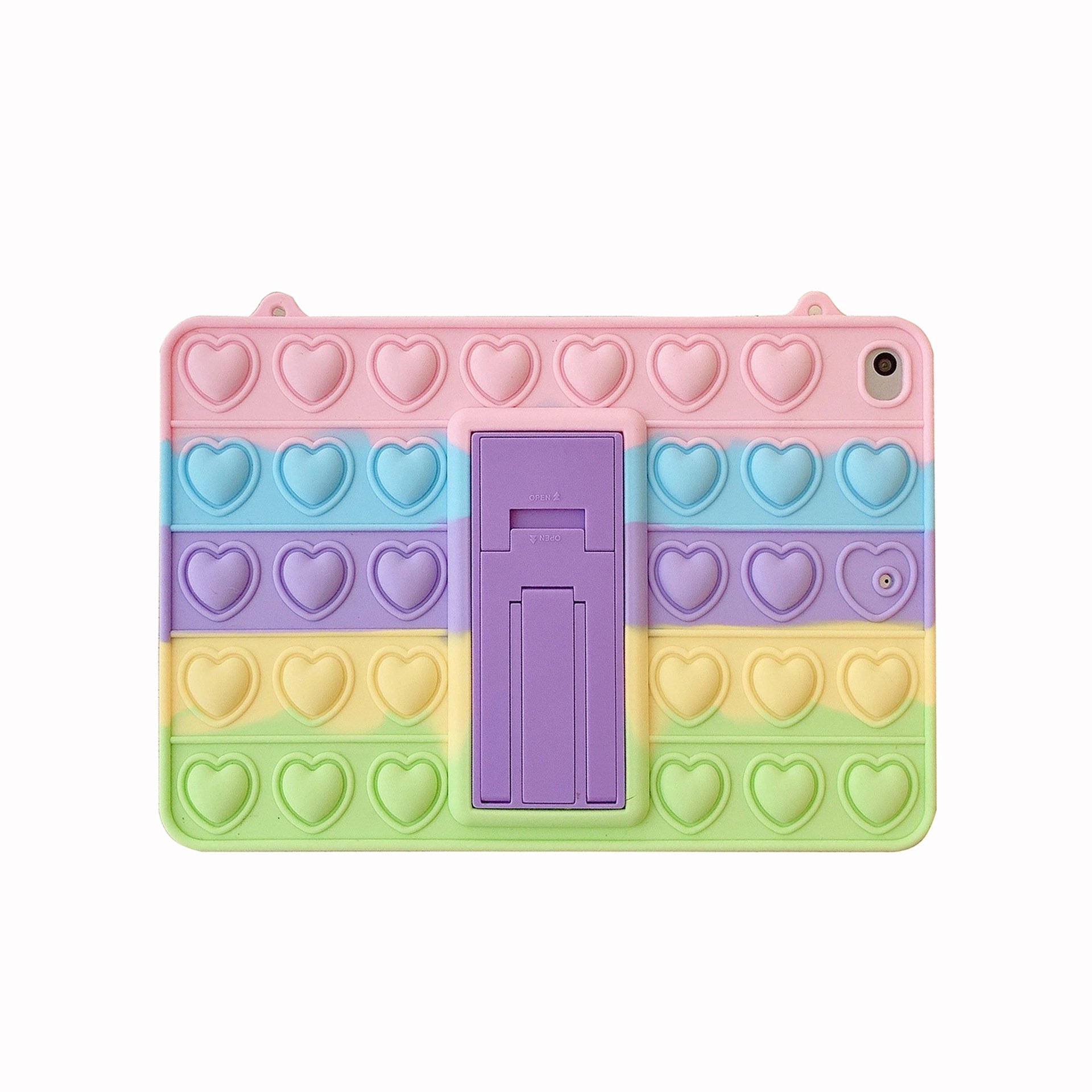 Custom heart silicone case cover for 2020 ipad pro 9.7 10.2 , tablet case for ipad pro 11 12.9 2021 mini case with Strap