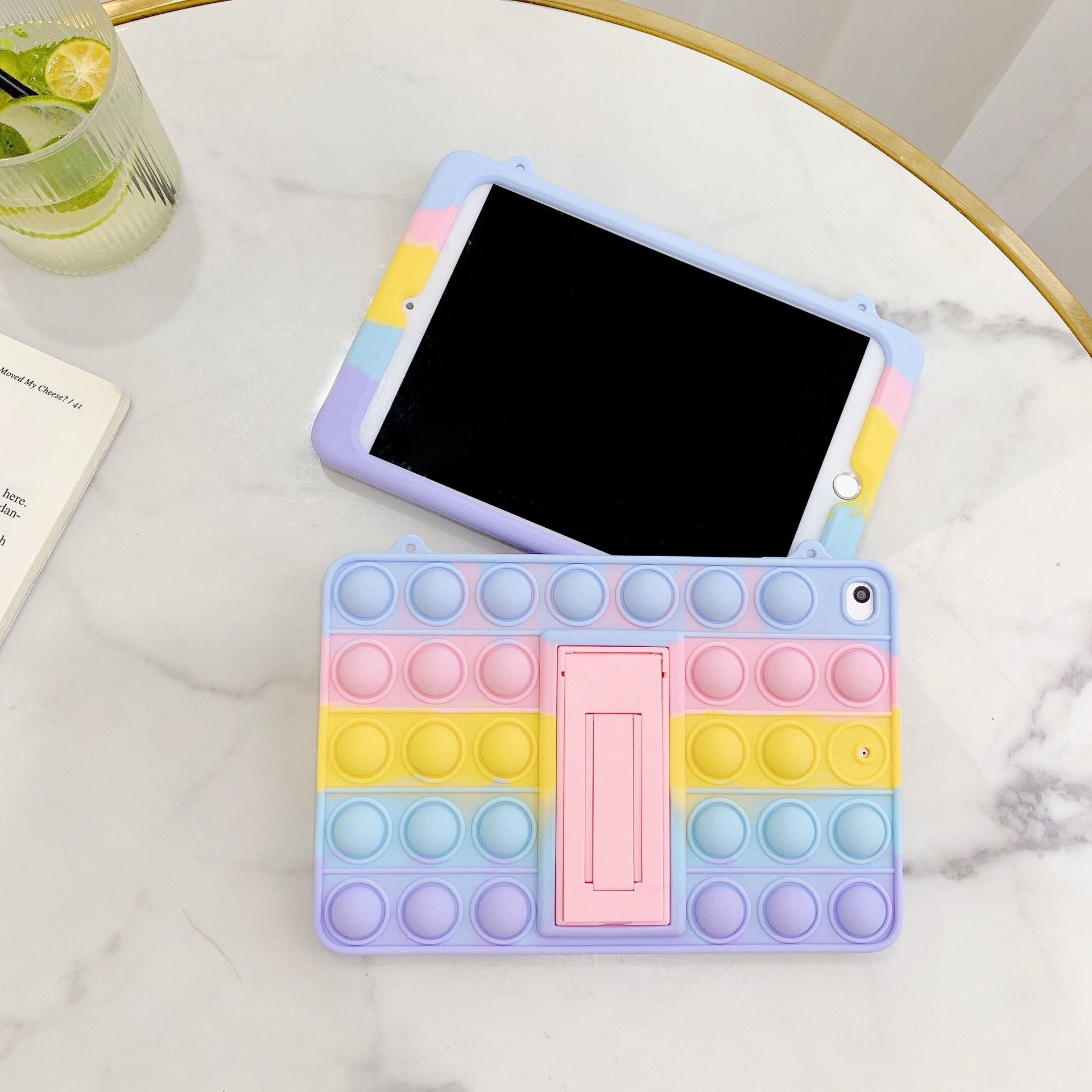 Custom heart silicone case cover for 2020 ipad pro 9.7 10.2 , tablet case for ipad pro 11 12.9 2021 mini case with Strap