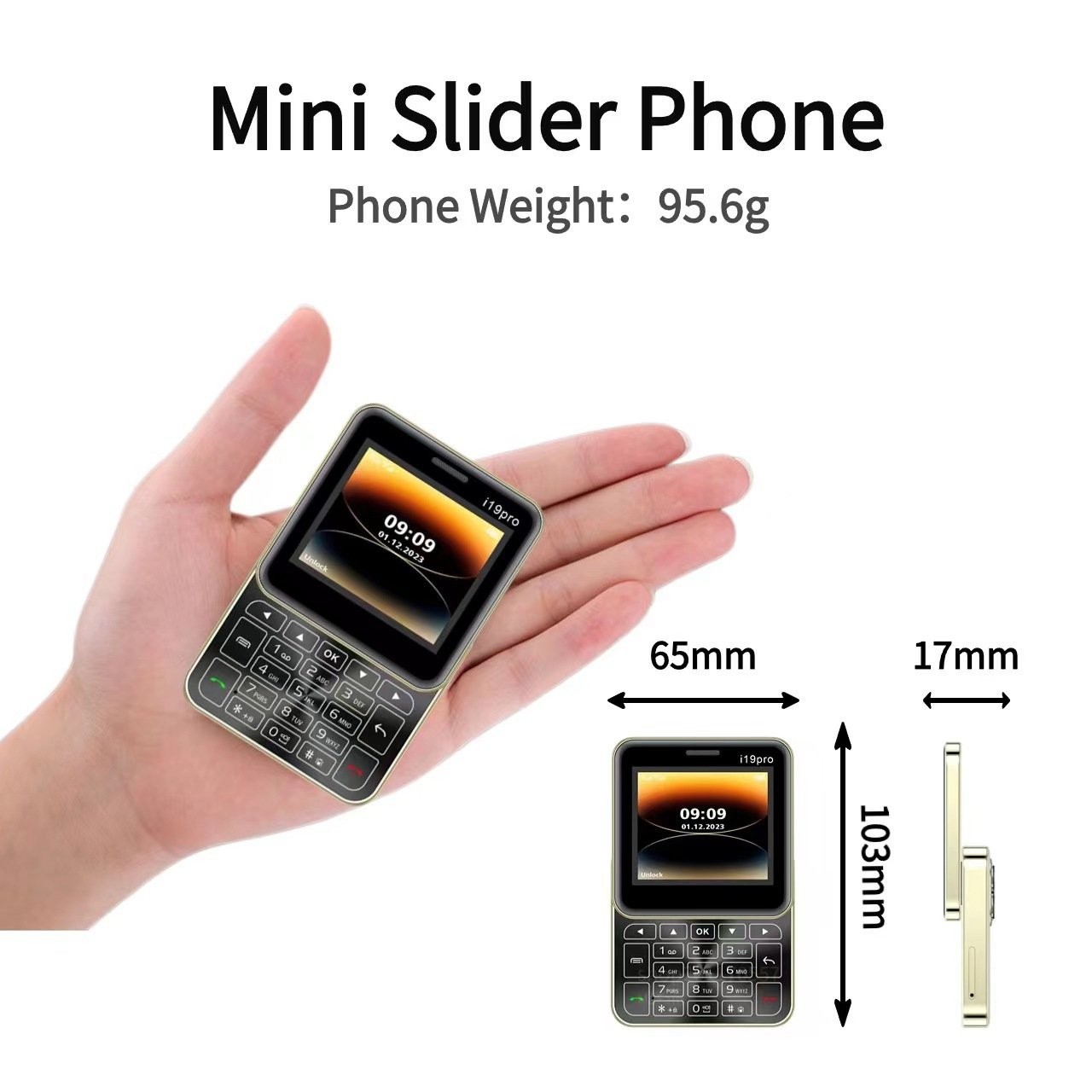 2024 Latest Product i19 Professional 2.4-inch Fashion Color 2G GSM Dual SIM Sliding Cover Phone
