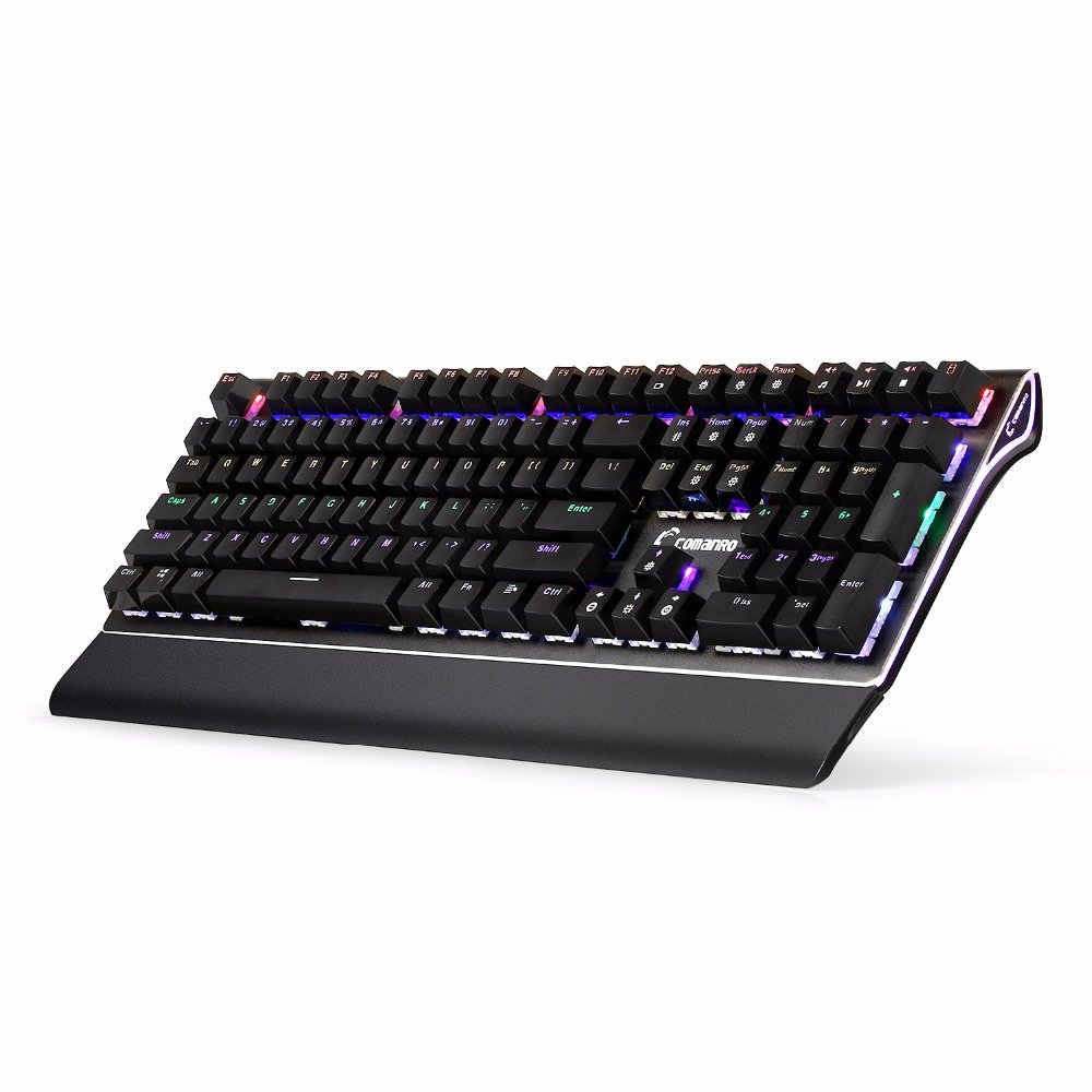 Cool Side Logo Light Computer Keyboards Gaming Clear and Crisp Keys Board with 108 Keyboard Keys