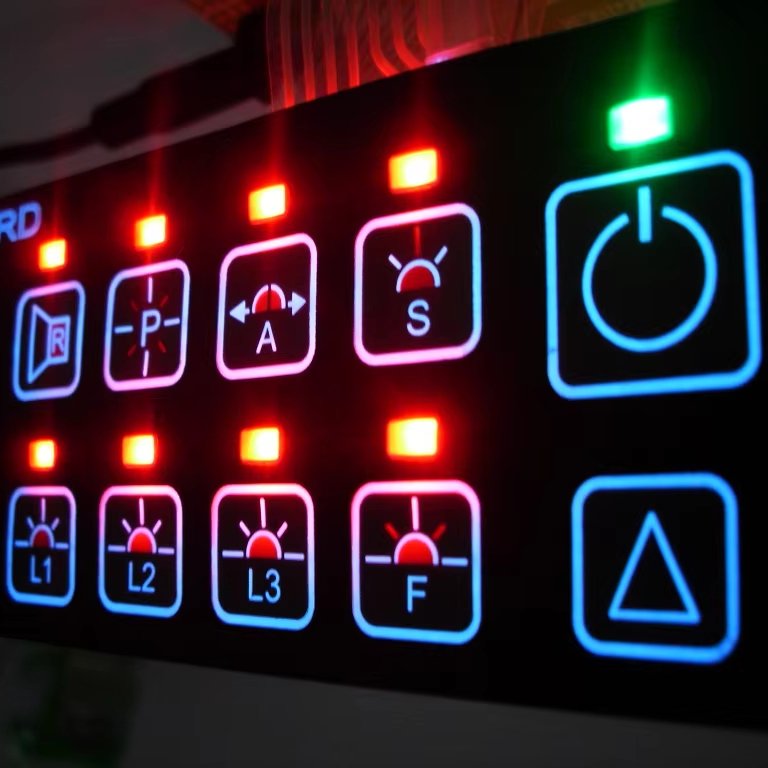 Personalized graphic LCD matrix capacitive touch control illuminate membrane switch keyboard