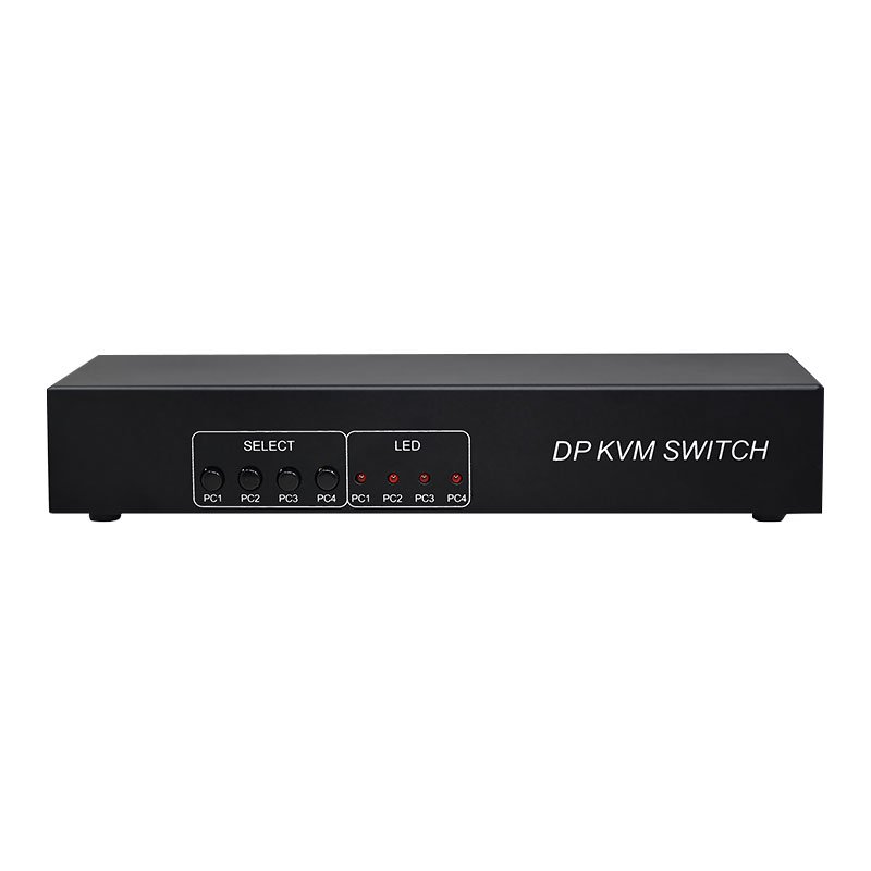 4K@60Hz 4 Port DP DisplayPort KVM Switcher with USB2.0 HUB 4 in 1 out DP 1.2 Switch Converter for LED Matrix output