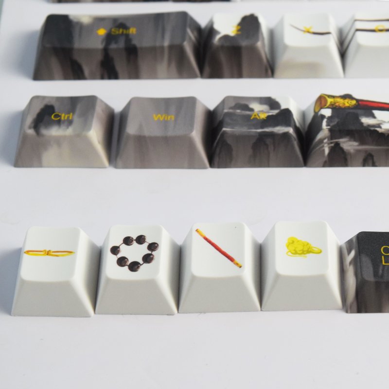 AFLION OEM Custom 104 Key Pbt Translucent Keyboard Mechanical Keyboard Special Color Personalized Two Color Key Cap