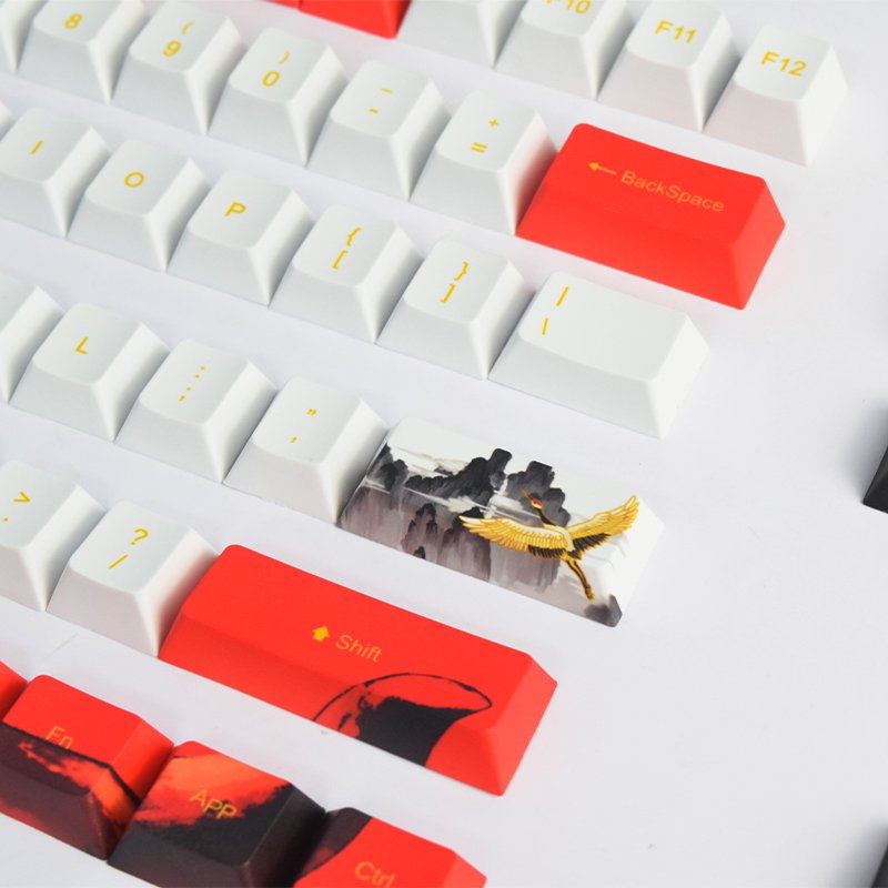 AFLION OEM Custom 104 Key Pbt Translucent Keyboard Mechanical Keyboard Special Color Personalized Two Color Key Cap