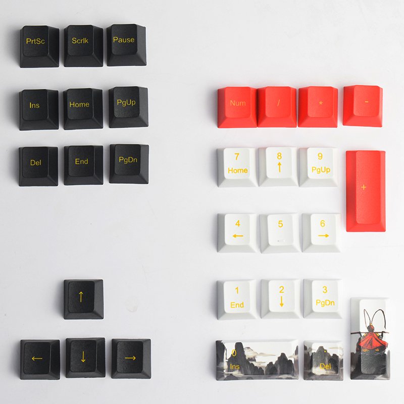 AFLION OEM Custom 104 Key Pbt Translucent Keyboard Mechanical Keyboard Special Color Personalized Two Color Key Cap