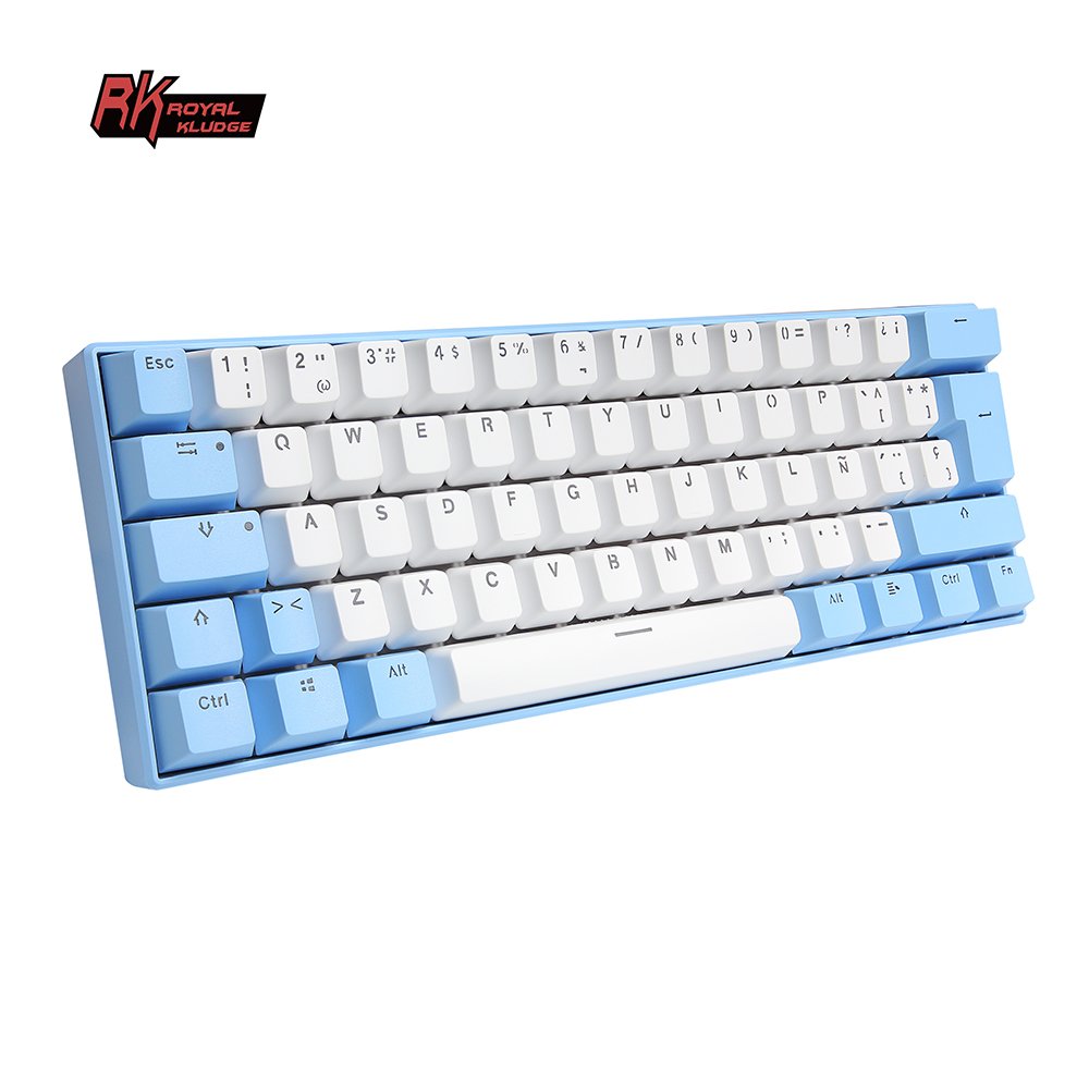 Custom 60% mechanical gaming keyboard with pink/blue keyboard cover teclado para pc Spanish laptop RGB mechanical keyboards