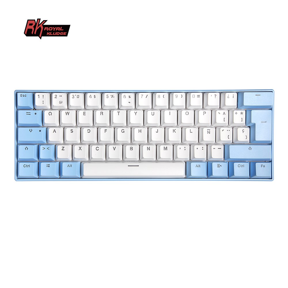 Custom 60% mechanical gaming keyboard with pink/blue keyboard cover teclado para pc Spanish laptop RGB mechanical keyboards