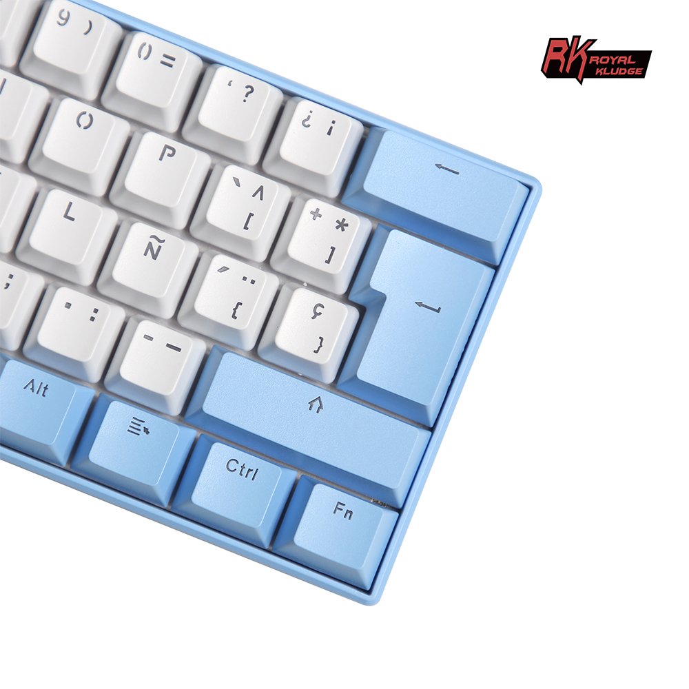 Custom 60% mechanical gaming keyboard with pink/blue keyboard cover teclado para pc Spanish laptop RGB mechanical keyboards