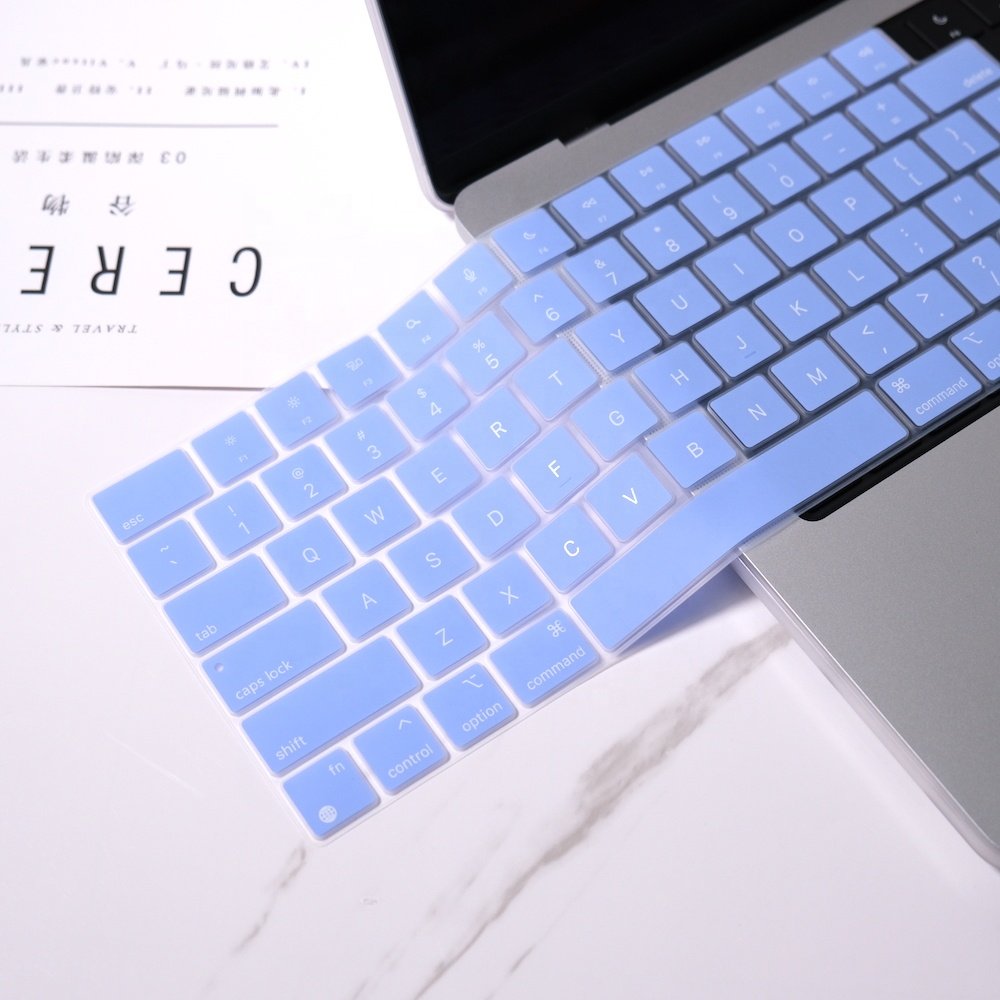 Multi colors soft Silicone Laptop Keyboard Protector Cover Laptop silicone Case for Macbook Pro 14 A2442