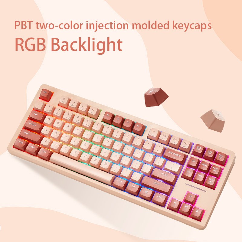 Custom RGB Backlit Mechanical Keyboard Wireless 87 Keys Teclado Gamer 80 percent Gaming Keyboard Kailh Switch