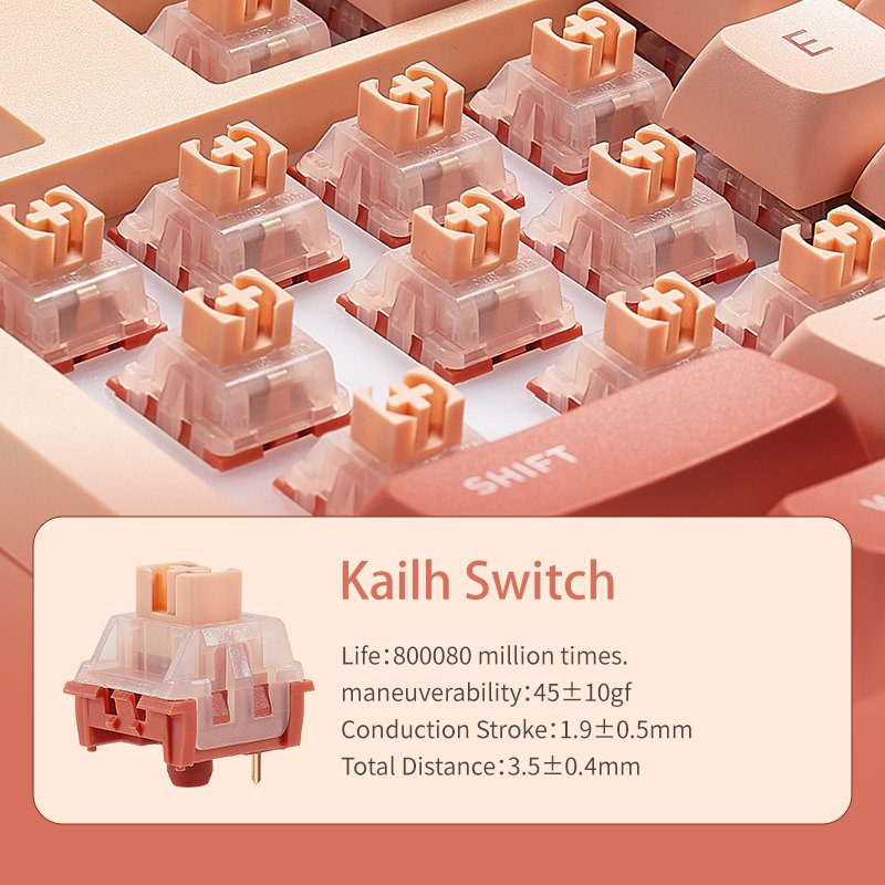 Custom RGB Backlit Mechanical Keyboard Wireless 87 Keys Teclado Gamer 80 percent Gaming Keyboard Kailh Switch