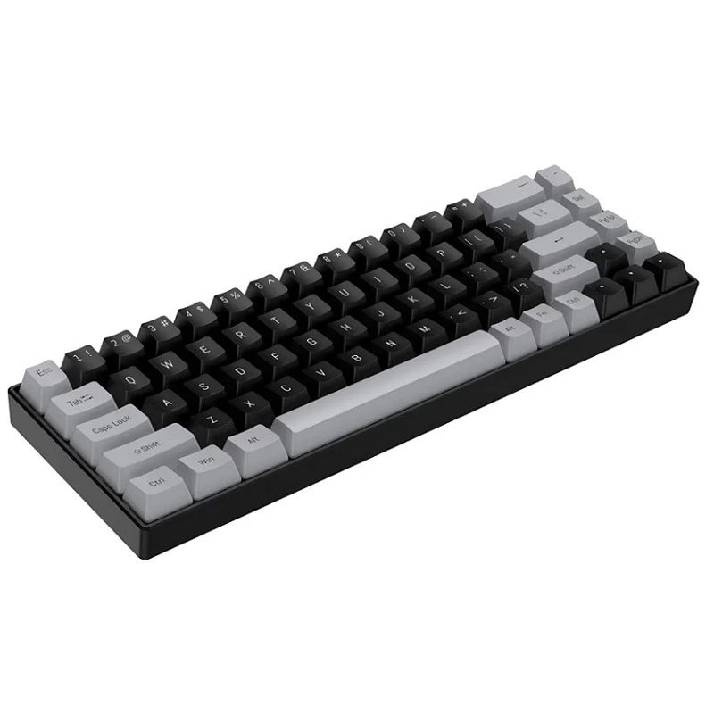 68 Keys Russian Version Custom Hot Swappable Office Mechanical Keyboard Wireless Bluetooth With Type-C Wired Link
