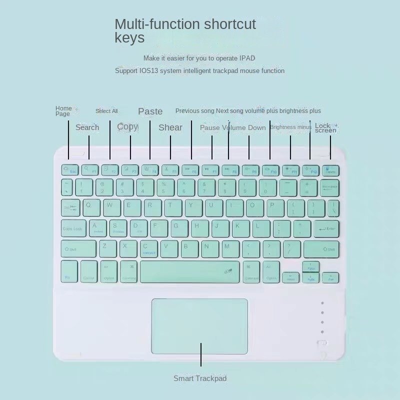 FOR 2024IPAD AIR 11inch Protective cover AIR5/4 Touch bluetooth keyboard With a mouse has a slot case Portable Holster