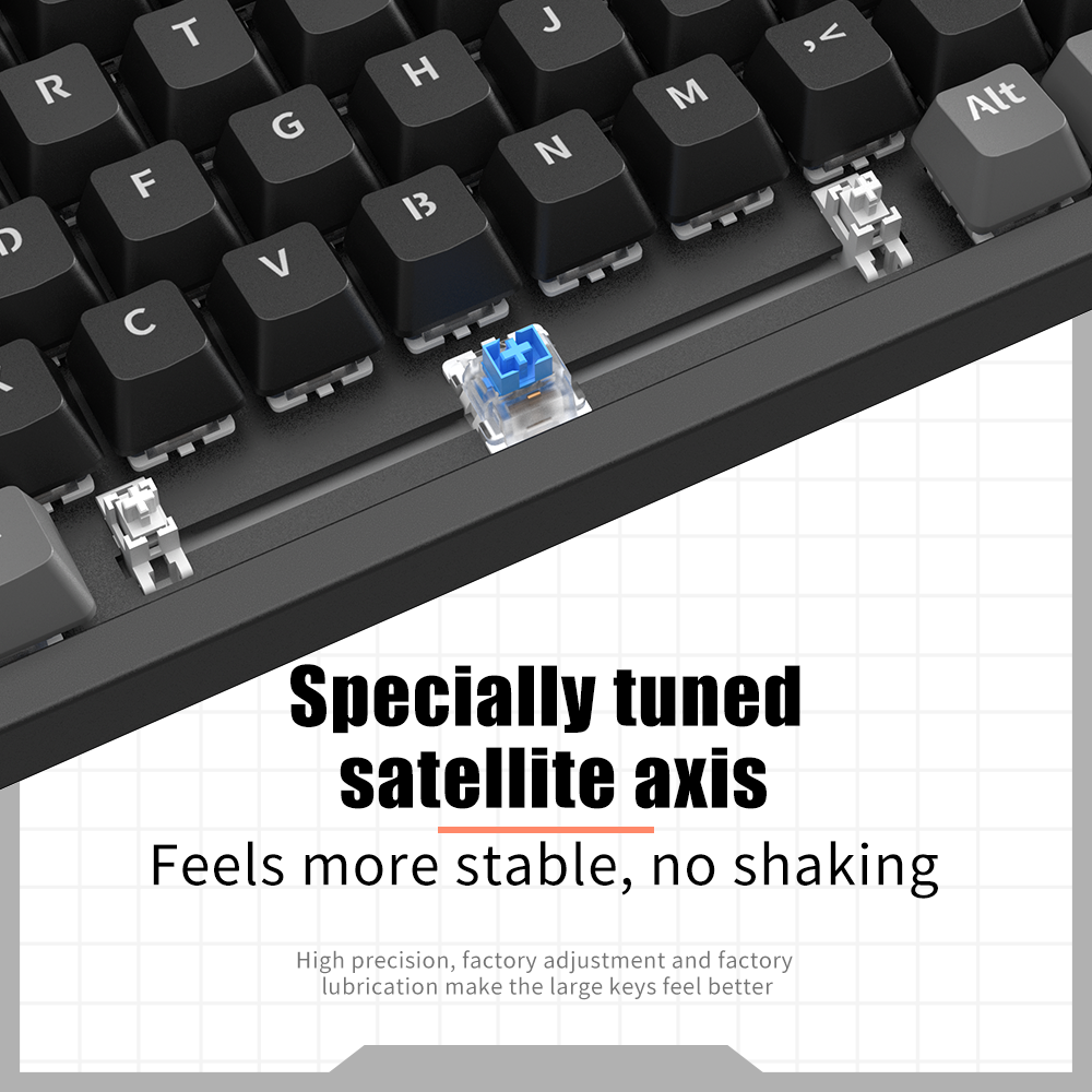 KA981 Hot swap Blue Switch Custom Keycap Gaming mechanical keyboard for PC office gamer tablet keyboard RGB backlit keyboard