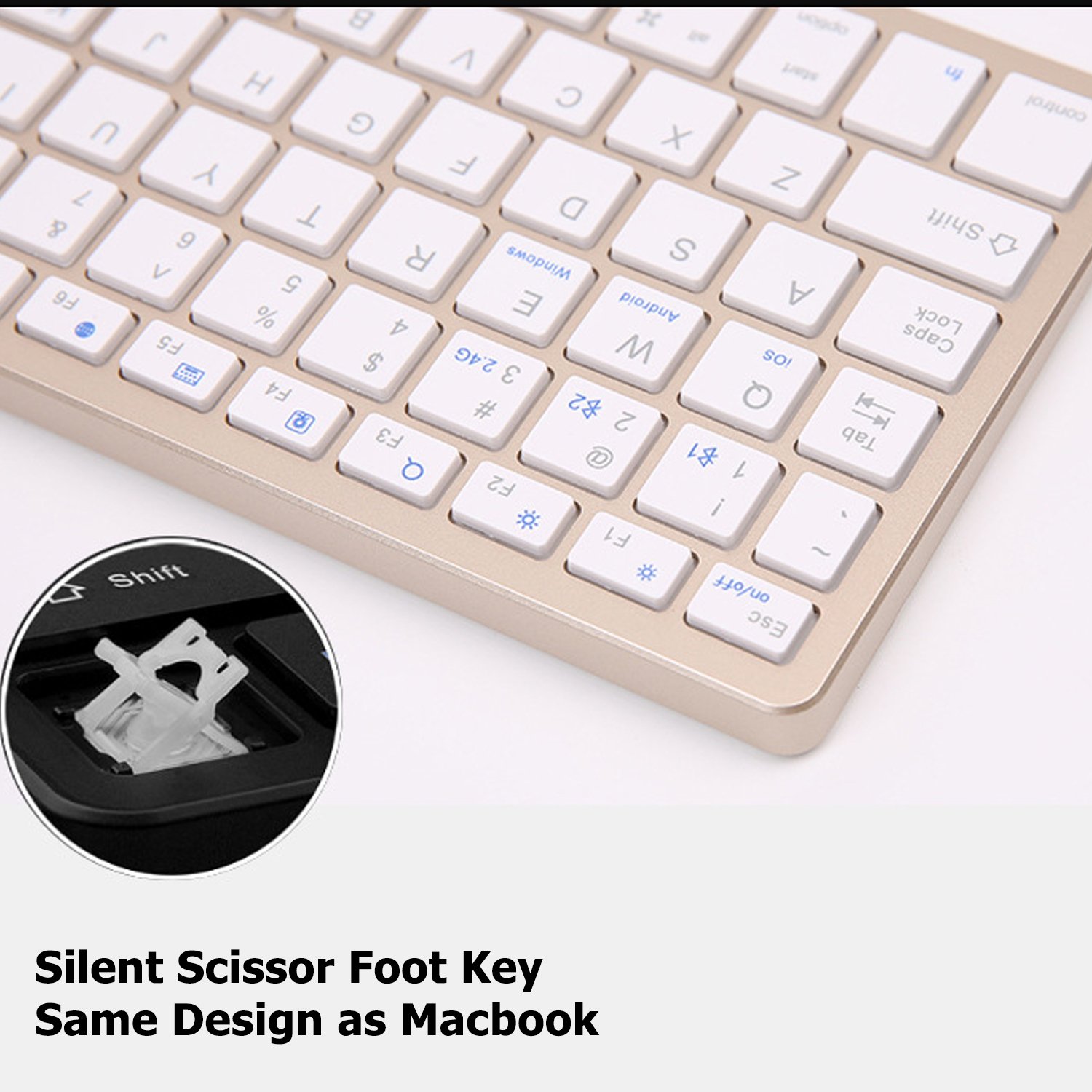 Rechargeable Office 2.4G Plug And Play Scissor Switch Silent Multi Device Keyboard and Mouse Wireless Combo For Computer