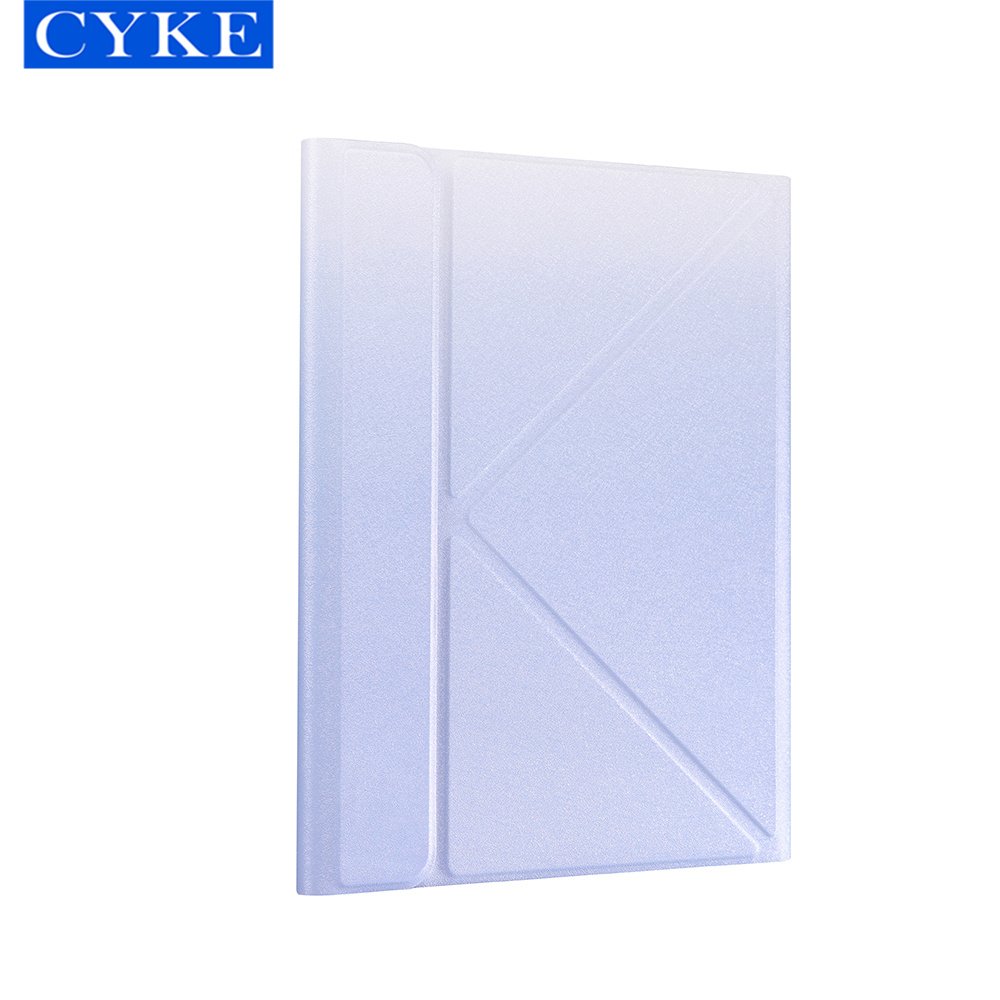 CYKE Triangle Bracket Gradient Color Tablet Keyboard Case With Pen Holder Cover For Apple Ipad 7 8 9 10.2 Inch 2021 2020 2019