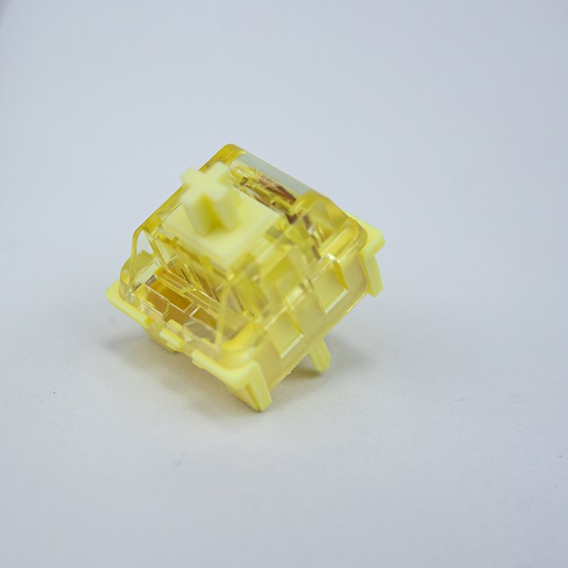 KTT Cream Yellow Pro Content Switch Mechanical Keyboard 5Pins Linear Switches RGB diy mechanical keyboard switch opener