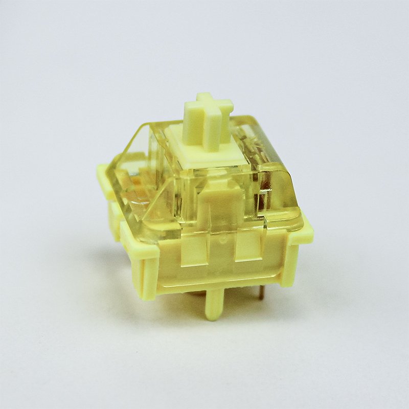 KTT Cream Yellow Pro Content Switch Mechanical Keyboard 5Pins Linear Switches RGB diy mechanical keyboard switch opener