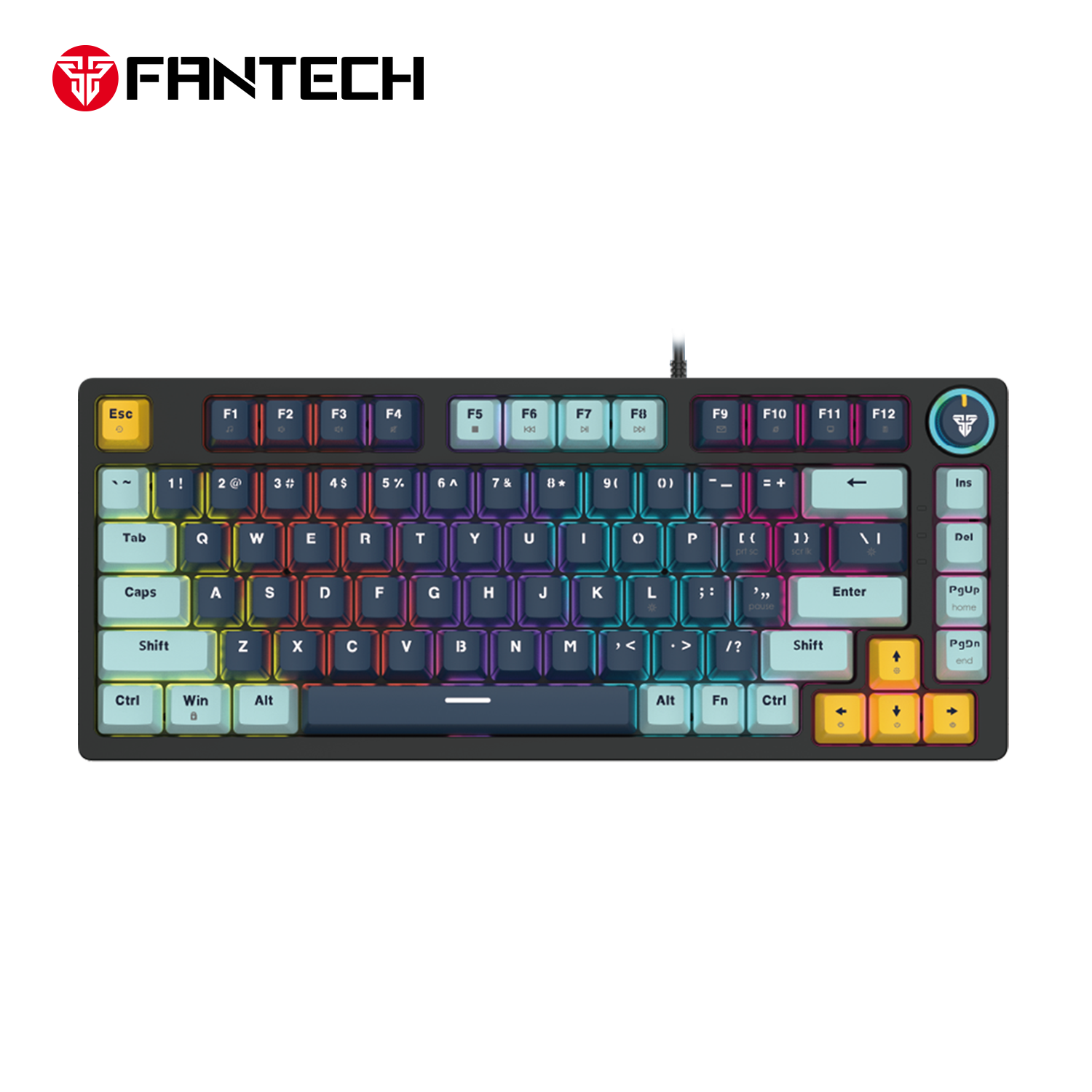 FANTECH MK875v2 ATOM81 Ergonomic Key Layout Minimalist Design Wireless Capability Mechanical Keyboard