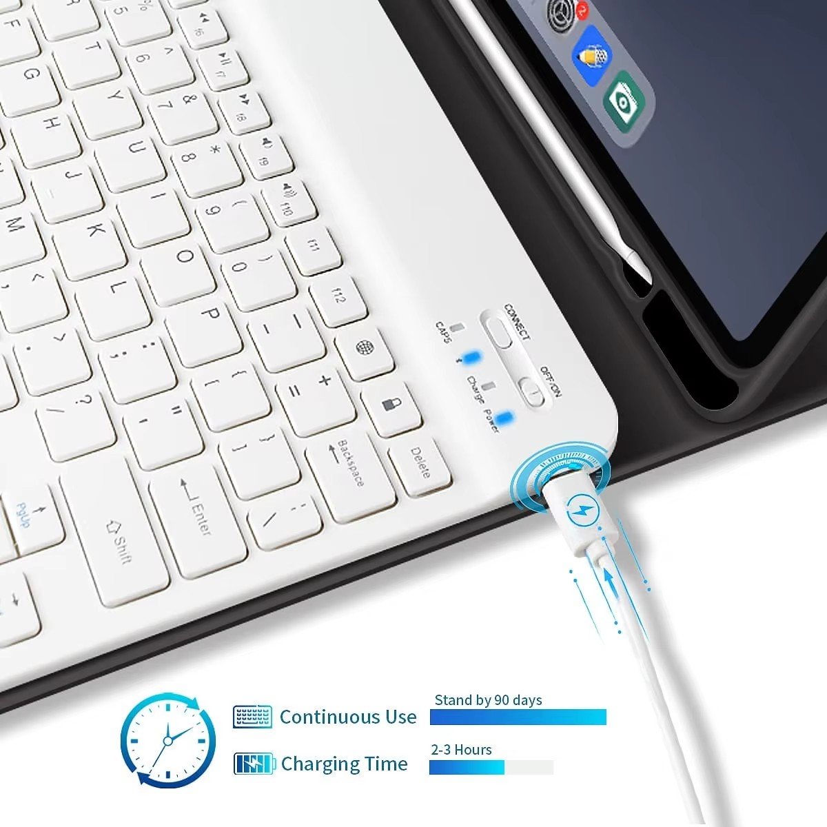 Universal Ultra thin Wireless smart keyboard Case for iPad pro 11 Shockproof with pencil slot Cover for iPad pro 11 inch Case