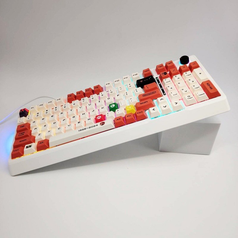 Factory price 98 keys wired game keyboard cool orginal gaming keyboard full size mechanical keyboard with knob