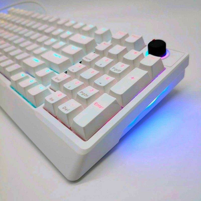 Factory price 98 keys wired game keyboard cool orginal gaming keyboard full size mechanical keyboard with knob