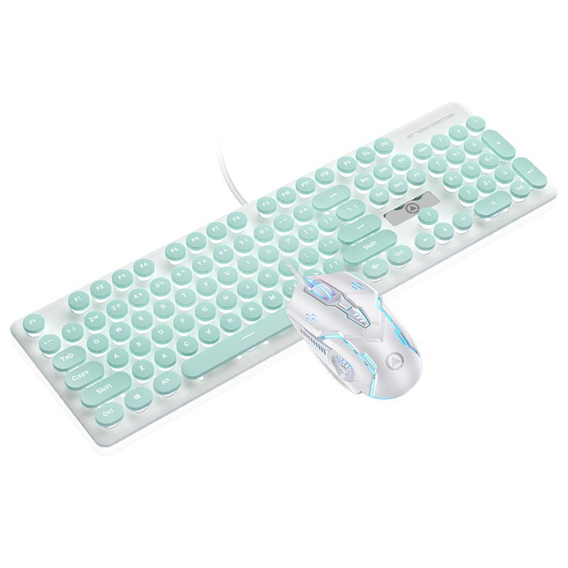 LVKI-V8 Mechanical Touch Keyboard Ergonomics Design Wired Gaming Keyboard and Mouse Combo