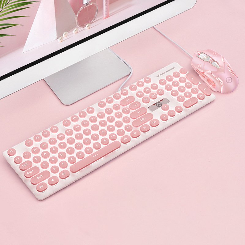 LVKI-V8 Mechanical Touch Keyboard Ergonomics Design Wired Gaming Keyboard and Mouse Combo