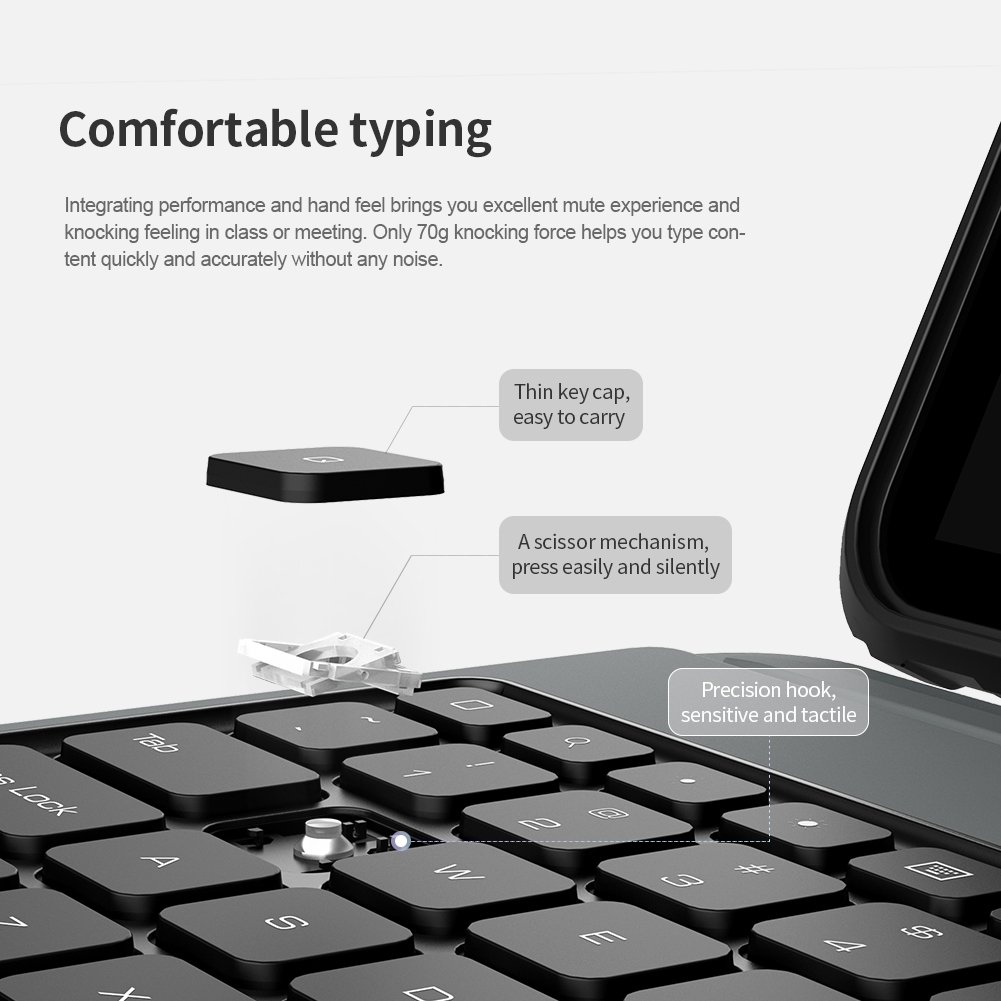 New Original Wholesale Nillkin Brand Slim Bumper Combo Keyboard Tablet Case for Apple iPad Pro 12.9 2022 Auto-Wake/Sleep Cover