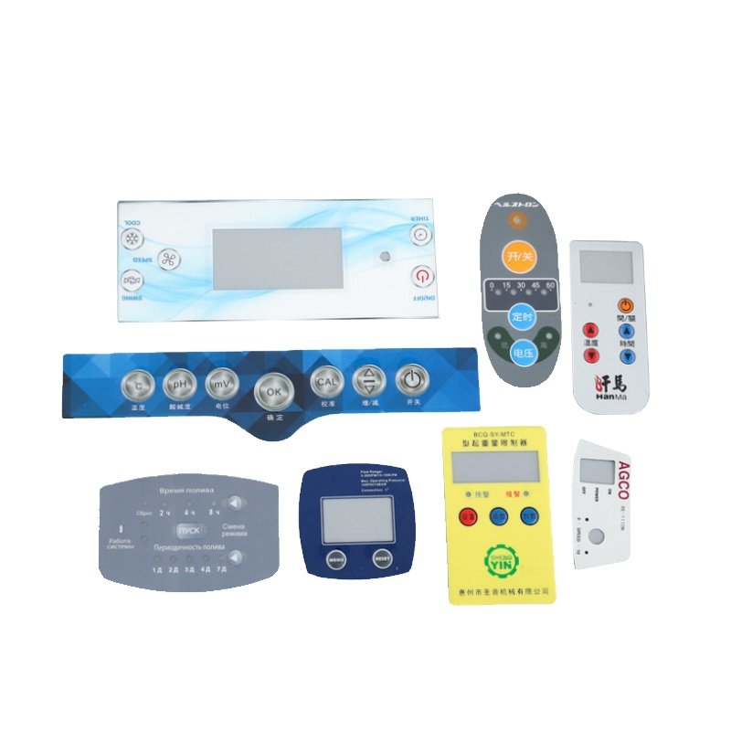 Household Appliances PVC Membrane Control Panel Graphic Overlay