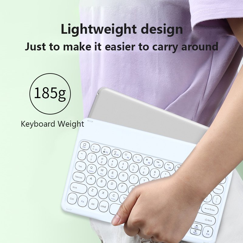 10 Inch Universal Portable Mobile Phone Tablet Wireless Bts Keyboard For Imac Laptops Apple Notebook