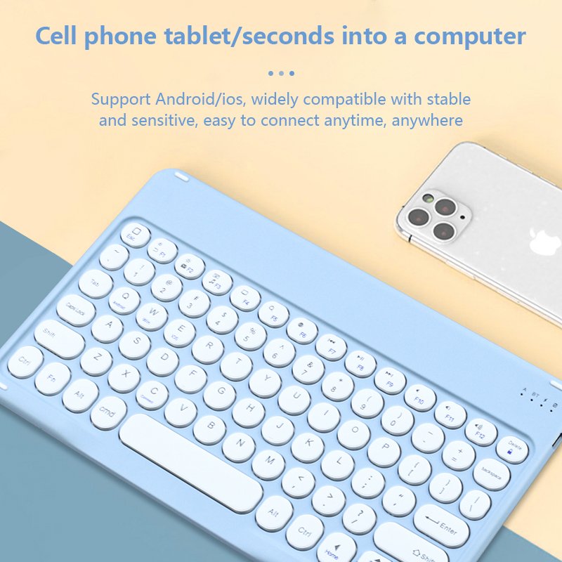 10 Inch Universal Portable Mobile Phone Tablet Wireless Bts Keyboard For Imac Laptops Apple Notebook