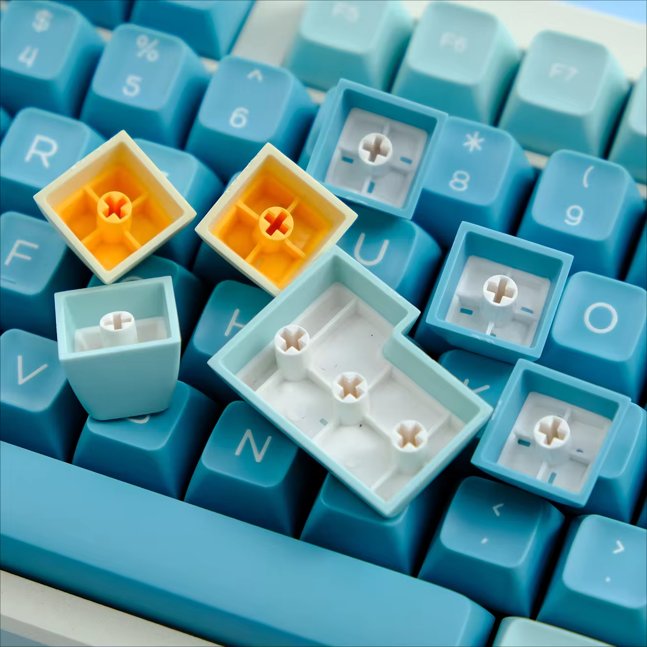 160 Keys GMK Sea Salt Lemon Keycaps PBT Double Shot Key Caps QXA Profile Keycap For MX Switch Mechanical Keyboard