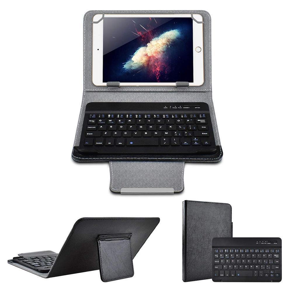 Factory Micro Trending Portable wireless Mini keyboard Leather keyboard case For 10" Tablet Pc Android Wireless Keyboard