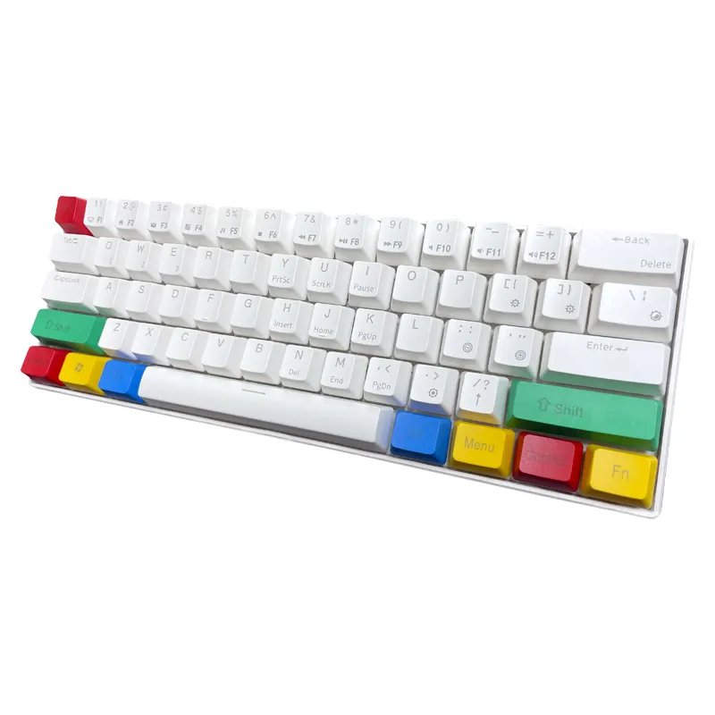 61 key the third mock examination backlight RGB wired wireless BTmechanical game keyboard multi-color keycap keypad