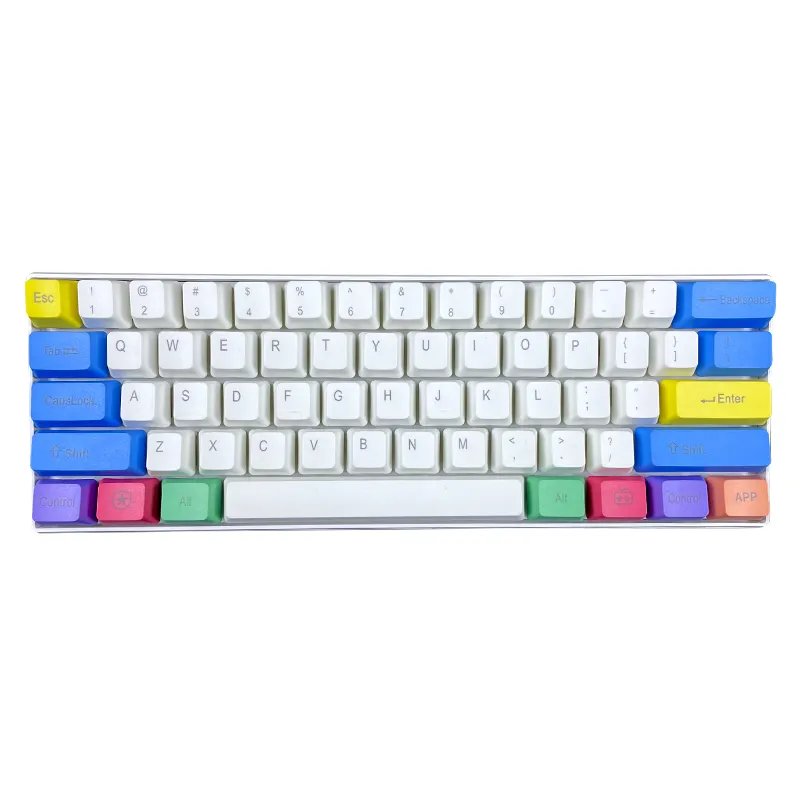 61 key the third mock examination backlight RGB wired wireless BTmechanical game keyboard multi-color keycap keypad